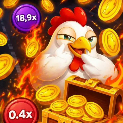 App-Icon von Jumping Hen mit dem Huhn